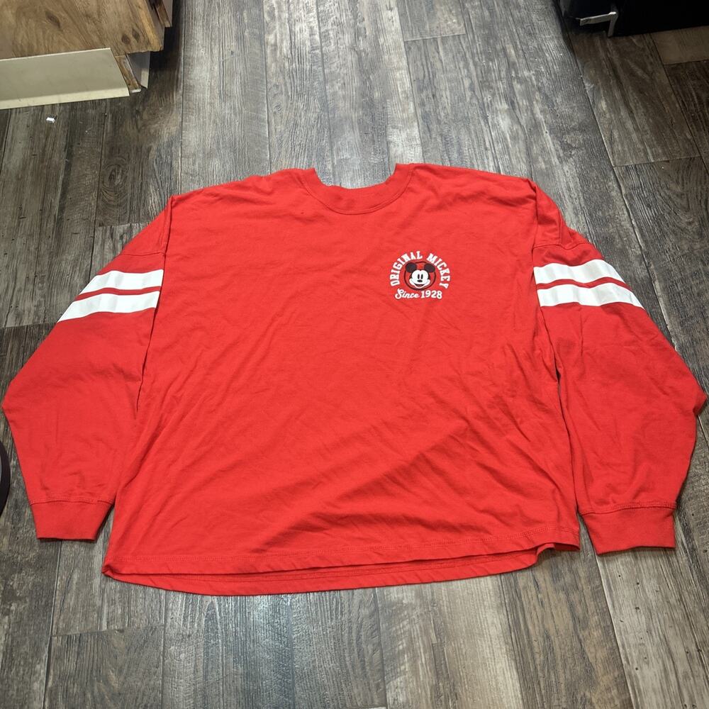 SPIRIT JERSEY XXL WALT DISNEY WORLD EPCOT LONG SLEEVE T-SHIRT MICKEY MOUSE RED